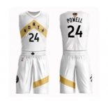 Men's Toronto Raptors #24 Norman Powell Authentic White 2019 Basketball Finals Bound Suit Jersey - City Edition