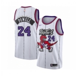 Men's Toronto Raptors #24 Norman Powell Authentic White Hardwood Classics Basketball Jersey
