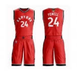 Men's Toronto Raptors #24 Norman Powell Swingman Red 2019 Basketball Finals Bound Suit Jersey - Icon Edition