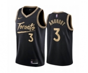 Men's Toronto Raptors #3 OG Anunoby Black City Edition New Uniform 2020-21 Stitched Basketball Jersey