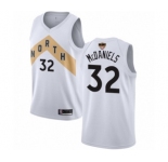 Men's Toronto Raptors #32 KJ McDaniels Authentic White 2019 Basketball Finals Bound Jersey - City Edition