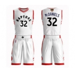 Men's Toronto Raptors #32 KJ McDaniels Swingman White 2019 Basketball Finals Bound Suit Jersey - Association Edition