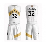Men's Toronto Raptors #32 KJ McDaniels Swingman White 2019 Basketball Finals Bound Suit Jersey - City Edition