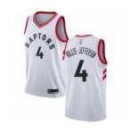 Men's Toronto Raptors #4 Rondae Hollis-Jefferson Authentic White Basketball Jersey - Association Edition