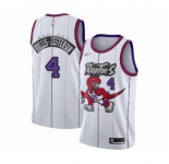 Men's Toronto Raptors #4 Rondae Hollis-Jefferson Authentic White Hardwood Classics Basketball Jersey
