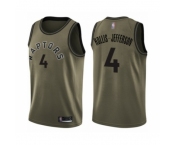 Men's Toronto Raptors #4 Rondae Hollis-Jefferson Swingman Green Salute to Service Basketball Jersey