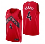 Men's Toronto Raptors #4 Scottie Barnes 2021-22 75th Anniversary Diamond Icon Edition Red Swingman Jersey