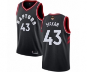 Men's Toronto Raptors #43 Pascal Siakam Authentic Black 2019 Basketball Finals Bound Jersey Statement Edition
