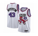 Men's Toronto Raptors #43 Pascal Siakam Authentic White Hardwood Classics Basketball Jersey