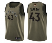 Men's Toronto Raptors #43 Pascal Siakam Swingman Green Salute to Service 2019 Basketball Finals Bound Jersey