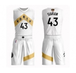 Men's Toronto Raptors #43 Pascal Siakam Swingman White 2019 Basketball Finals Bound Suit Jersey - City Edition