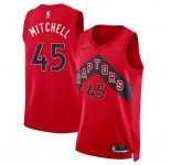Men's Toronto Raptors #45 Davion Mitchell Red Icon Edition Stitched Basketball Jersey