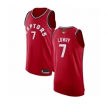 Men's Toronto Raptors #7 Kyle Lowry Authentic Red 2019 Basketball Finals Bound Jersey - Icon Edition