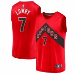 Men's Toronto Raptors #7 Kyle Lowry Fanatics Branded Red 2020-21 Fast Break Replica Player Jersey