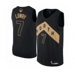 Men's Toronto Raptors #7 Kyle Lowry Swingman Black 2019 Basketball Finals Bound Jersey - City Edition