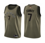 Men's Toronto Raptors #7 Kyle Lowry Swingman Green Salute to Service 2019 Basketball Finals Bound Jersey