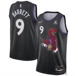 Men's Toronto Raptors #9 RJ Barrett Black 2024-25 City Edition Stitched Basketball Jersey