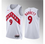 Men's Toronto Raptors #9 RJ Barrett White Association Edition Stitched Basketball Jersey