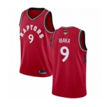 Men's Toronto Raptors #9 Serge Ibaka Swingman Red 2019 Basketball Finals Bound Jersey - Icon Edition
