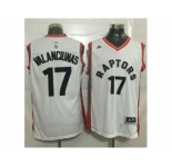 Toronto Raptors #17 Jonas Valanciunas White Stitched NBA Jersey