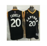 Toronto Raptors #20 Bruno Caboclo Black Gold Stitched NBA Jersey