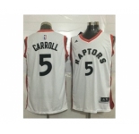 Toronto Raptors #5 DeMarre Carroll White Stitched NBA Jersey