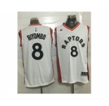 Toronto Raptors #8 Bismack Biyombo White Stitched NBA Jersey