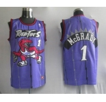 nba jersey toronto raptors #1 mcgrady purple