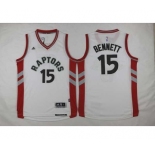 nba jersey toronto raptors #15 bennett white[2016 new][bennett]