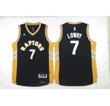 nba jersey toronto raptors #7 lowry black-yellow[2016 new]