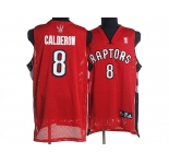 nba toronto raptors #8 jose calderon red