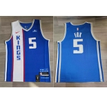 King #5 De'Aaron-Fox-Blue-Nike-2023-24-City-Edition-Swingman-Jersey