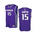 Men Adidas Sacramento Kings #15 Vince Carter Authentic Purple Road NBA Jersey