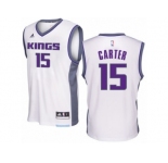 Men Adidas Sacramento Kings #15 Vince Carter Swingman White Home NBA Jersey