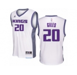 Men Adidas Sacramento Kings #20 Harry Giles Authentic White Home NBA Jersey