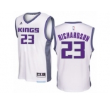 Men Adidas Sacramento Kings #23 Malachi Richardson Authentic White Home NBA Jersey