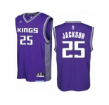 Men Adidas Sacramento Kings #25 Justin Jackson Authentic Purple Road NBA Jersey
