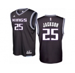 Men Adidas Sacramento Kings #25 Justin Jackson Swingman Black Alternate NBA Jersey