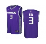 Men Adidas Sacramento Kings #3 George Hill Authentic Purple Road NBA Jersey