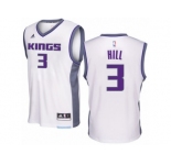 Men Adidas Sacramento Kings #3 George Hill Swingman White Home NBA Jersey