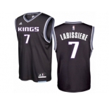 Men Adidas Sacramento Kings #7 Skal Labissiere Swingman Black Alternate NBA Jersey