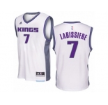Men Adidas Sacramento Kings #7 Skal Labissiere Swingman White Home NBA Jersey