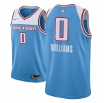 Men NBA 2018-19 Sacramento Kings #0 Troy Williams City Edition Blue Jersey