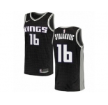 Men Nike Sacramento Kings #16 Peja Stojakovic Authentic Black NBA Jersey Statement Edition