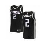 Men Nike Sacramento Kings #2 Mitch Richmond Authentic Black NBA Jersey Statement Edition