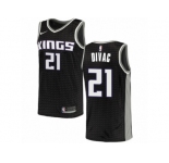 Men Nike Sacramento Kings #21 Vlade Divac Authentic Black NBA Jersey Statement Edition