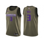 Men Nike Sacramento Kings #3 George Hill Green Salute to Service NBA Swingman Jersey