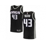 Men Nike Sacramento Kings #43 Anthony Tolliver Authentic Black NBA Jersey Statement Edition
