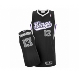 Men's Adidas Sacramento Kings #13 Georgios Papagiannis Authentic Black Alternate NBA Jersey