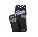 Men's Adidas Sacramento Kings #43 Anthony Tolliver Authentic Black Alternate NBA Jersey